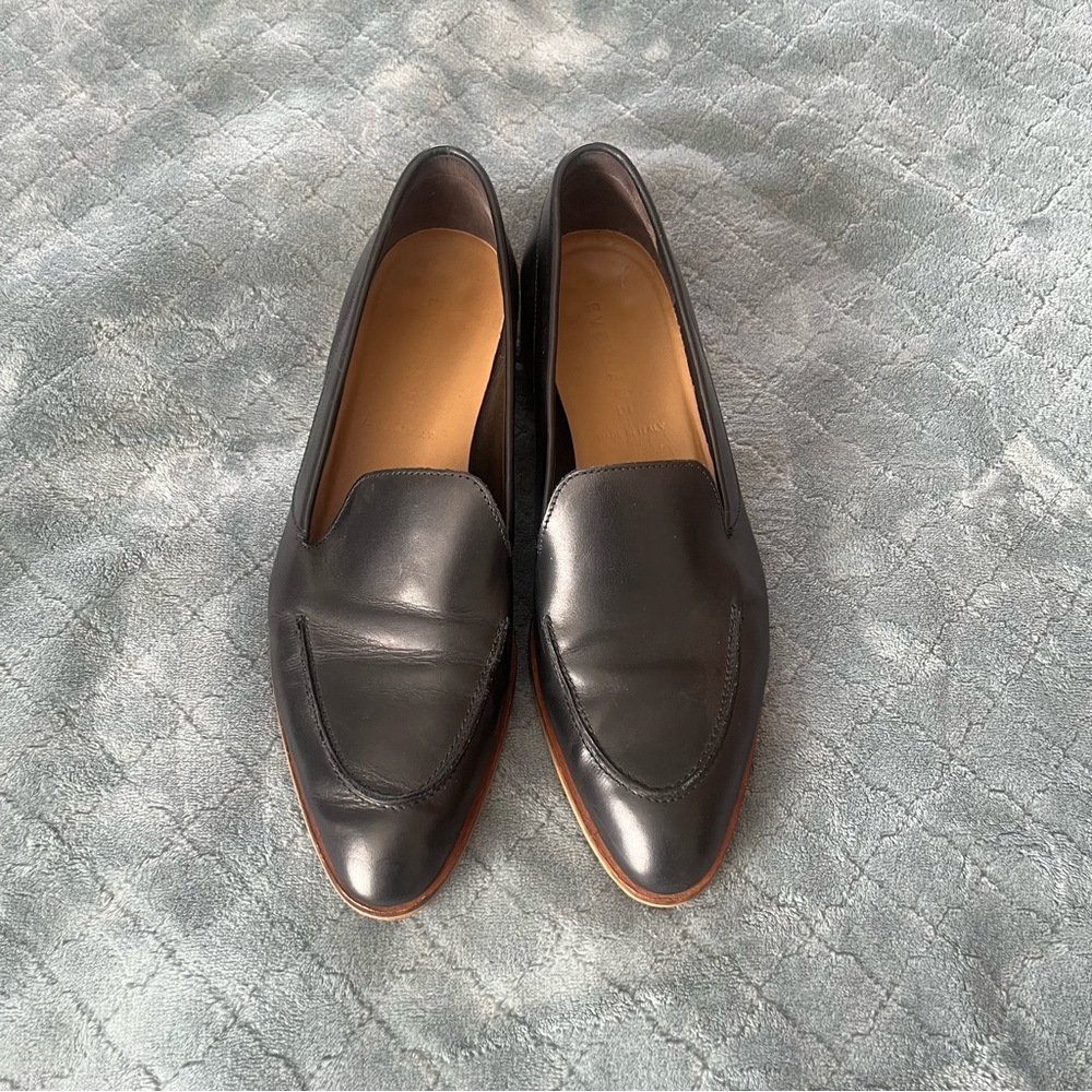 Everlane Black Leather Loafers 10.5‎